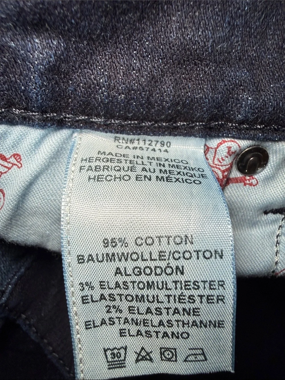 True Religion ROCCO 36x34 Relaxed Skinny Dark Wash Jeans